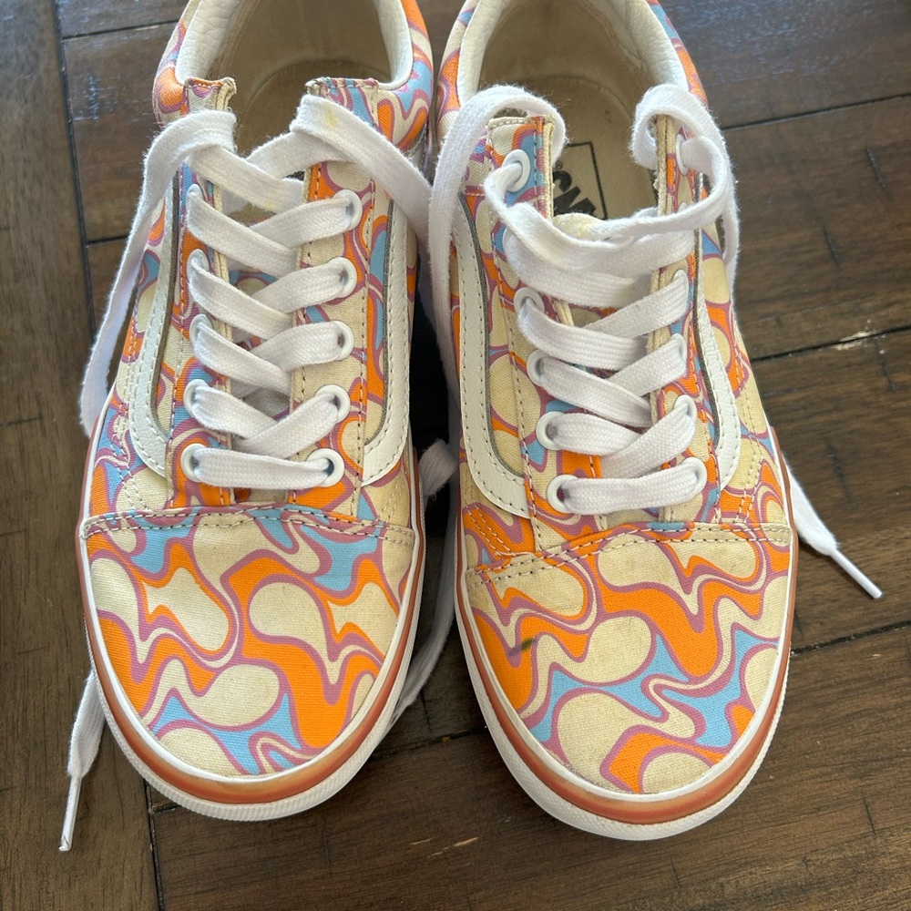 Vans women Swirl Pattern Sneakers - Orange, Pink, Blue